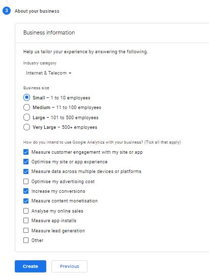 google analytics registration